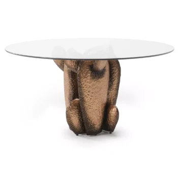 Stół okrągły szklany Gobi